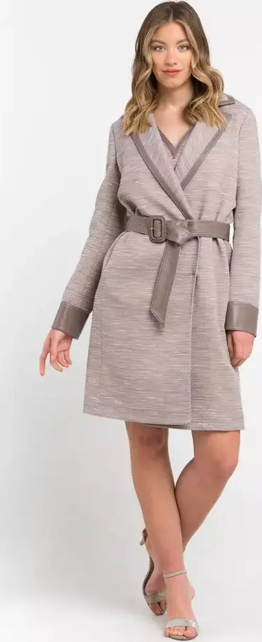 Beige Cotton Women Coat