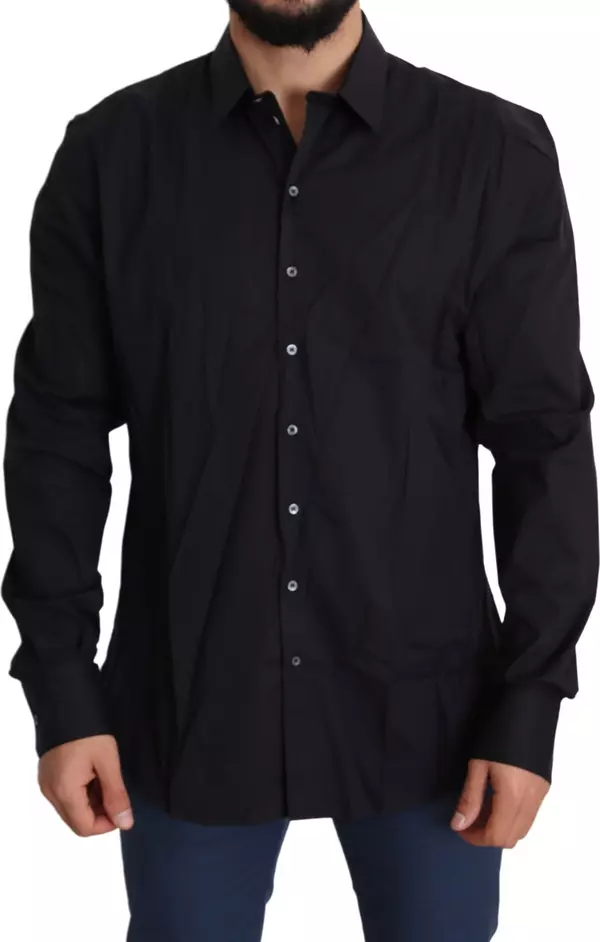 Black Cotton Stretch Dress SICILIA Shirt