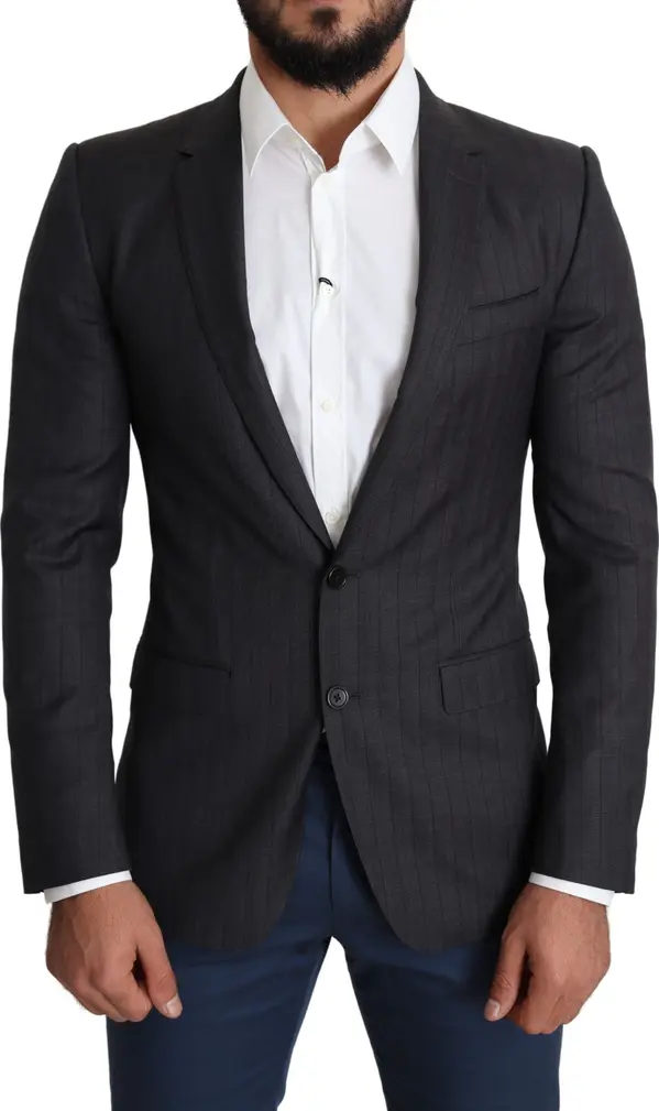 Black Wool Single Breasted Coat MARTINI Blazer
