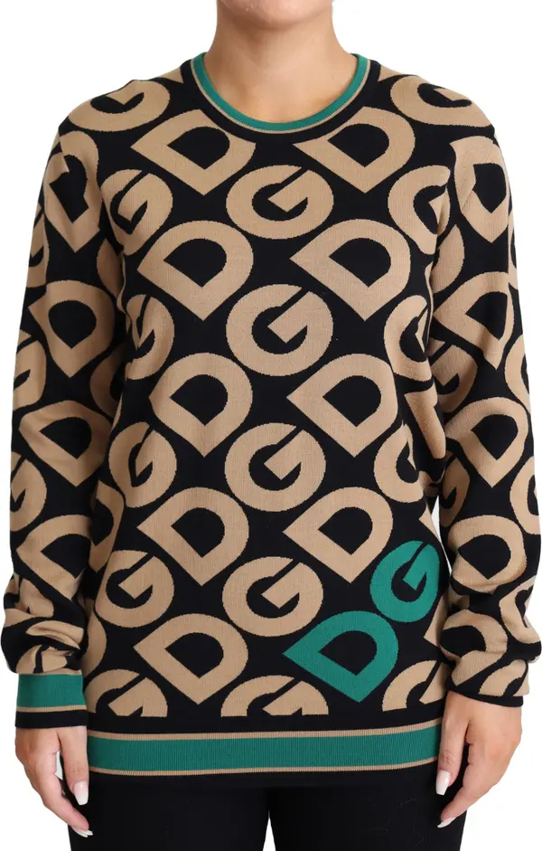 Multicolor DG Mania Wool Crewneck Pullover Sweater