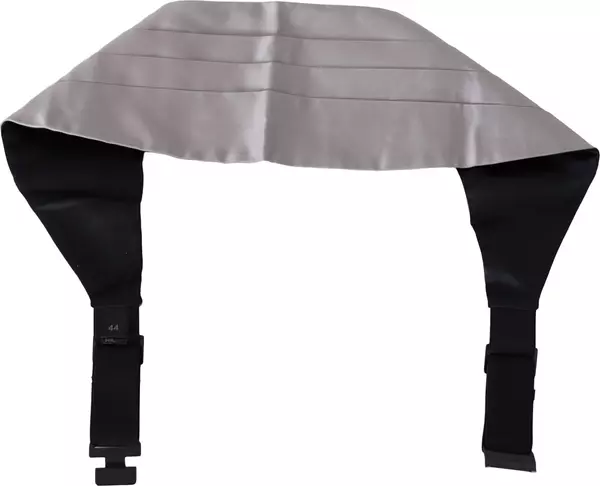 Gray Men Waist Belt 100% Silk Cummerbund