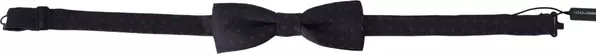 Gray Pattern Silk Adjustable Neck Papillon Bow Tie