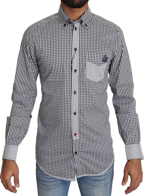 Black White Checkered Casual Shirt