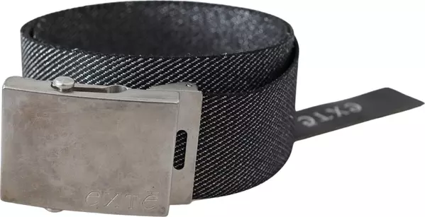 Black Silver Metal Brushed Buckle Waist Belt