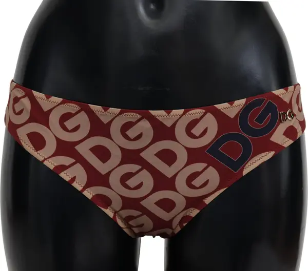 Multicolor DG Logo Print Bottom Beachwear Bikini Swimsuit