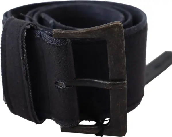 Black Leather Wide Buckle Waist Luxury Belt