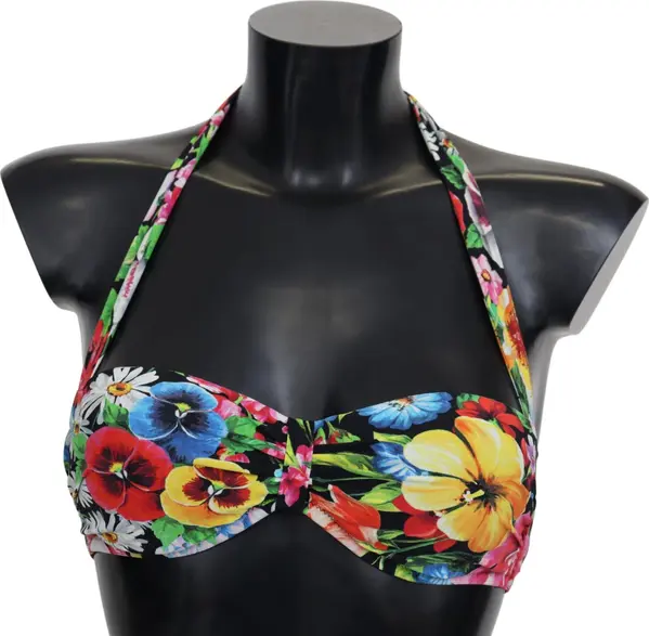 Multicolor Floral Print Swimwear Bikini Tops