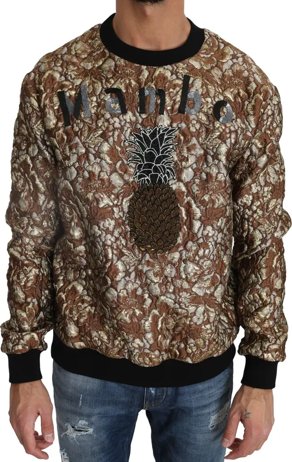 Multicolor MAMBO Jacquard Pineapple Pullover Sweater