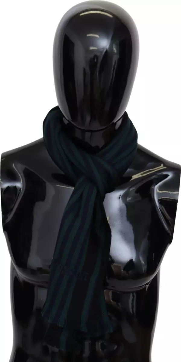 Multicolor Striped Wool Unisex Neck Wrap Shawl