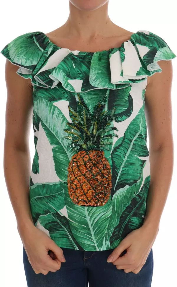 Pineapple Banana Sequins Blouse T-shirt