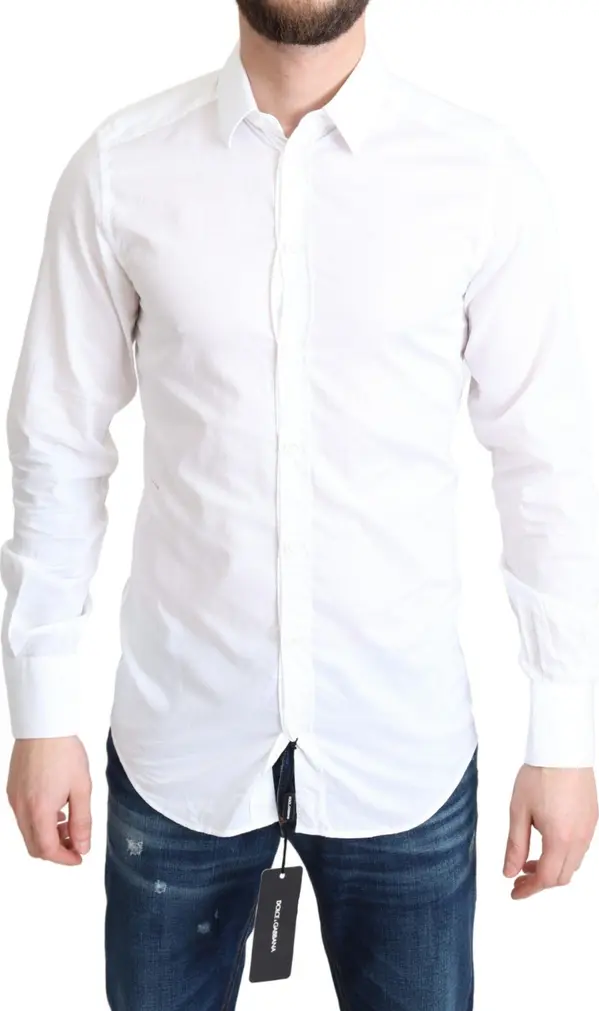 White Cotton Long Sleeves Formal Shirt