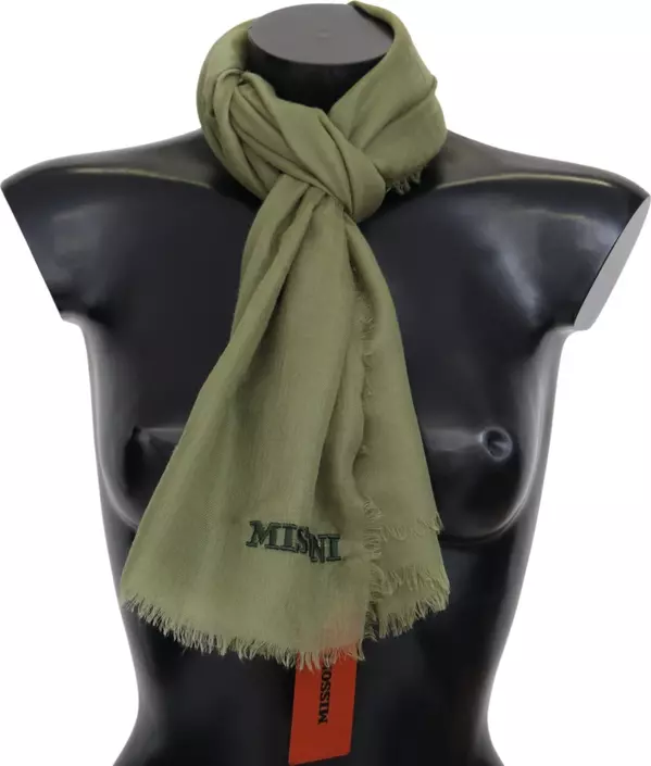 Green Cashmere Unisex Neck Wrap Scarf