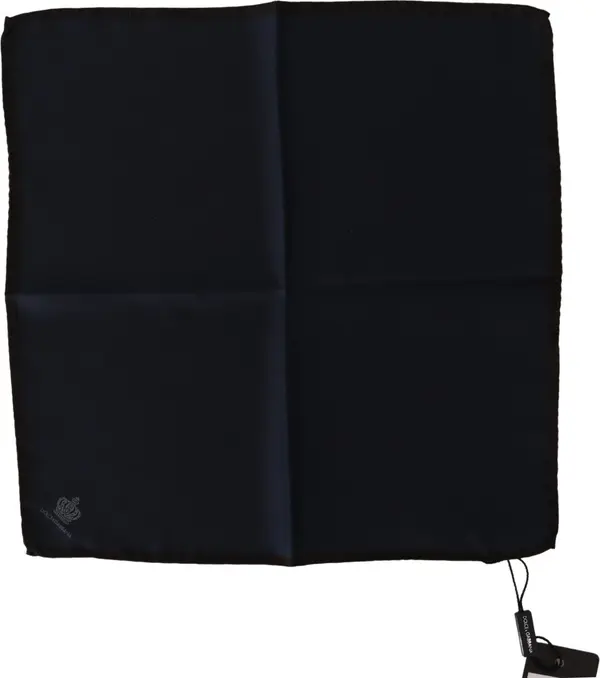 Black Square Handkerchief 100% Silk Scarf