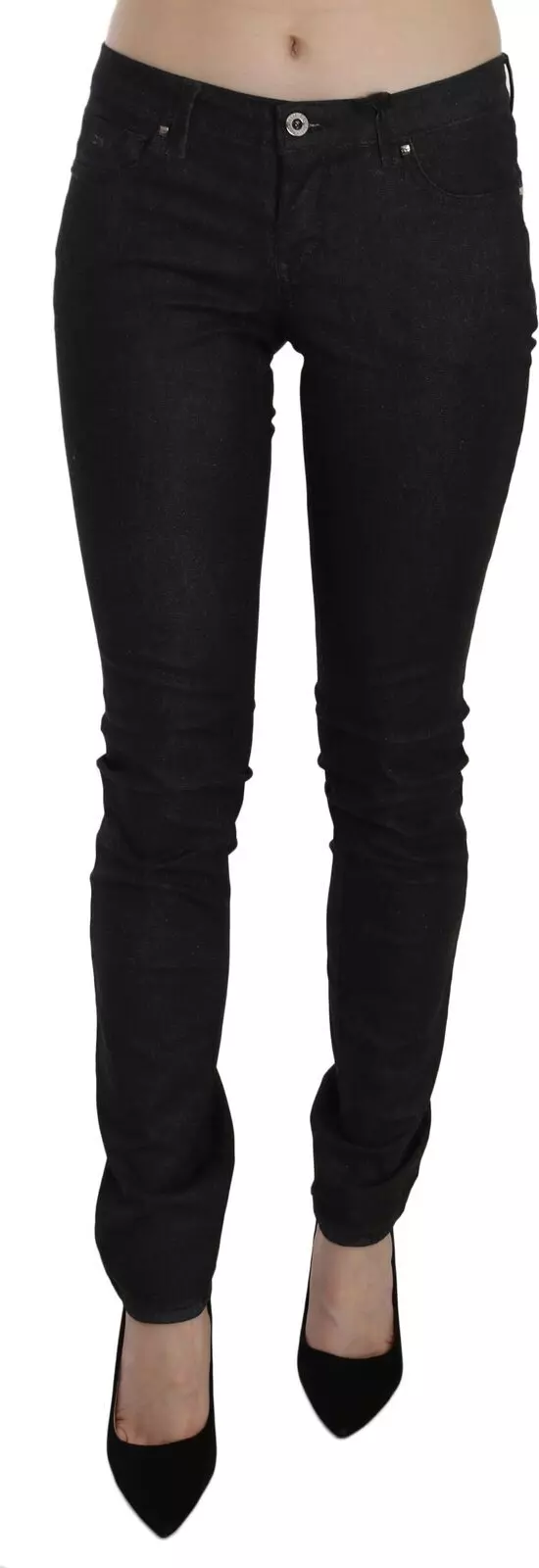 Black Low Waist Skinny Casual Denim Jeans