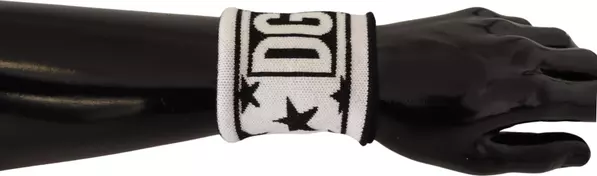 White Black Wool Logo #DGMILLENNIALS Wristband