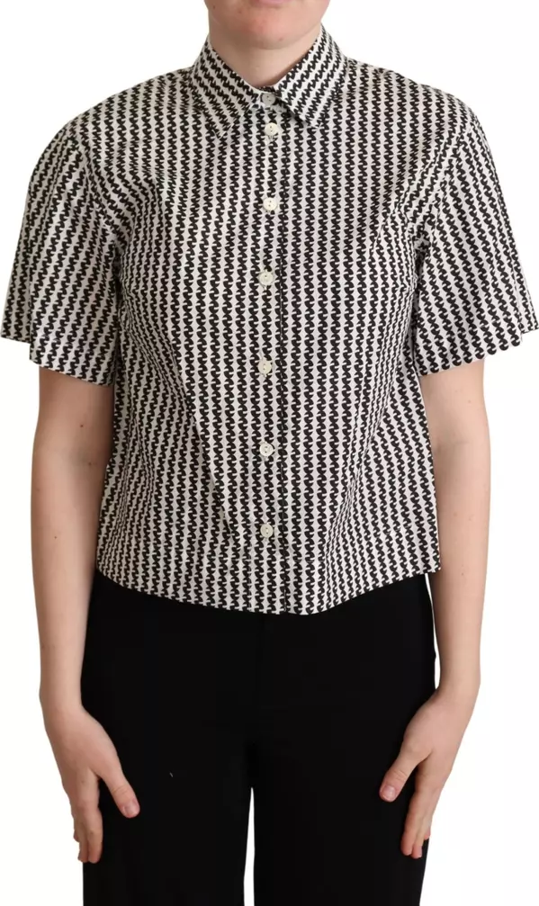White Black Fantasy Pattern Shirt