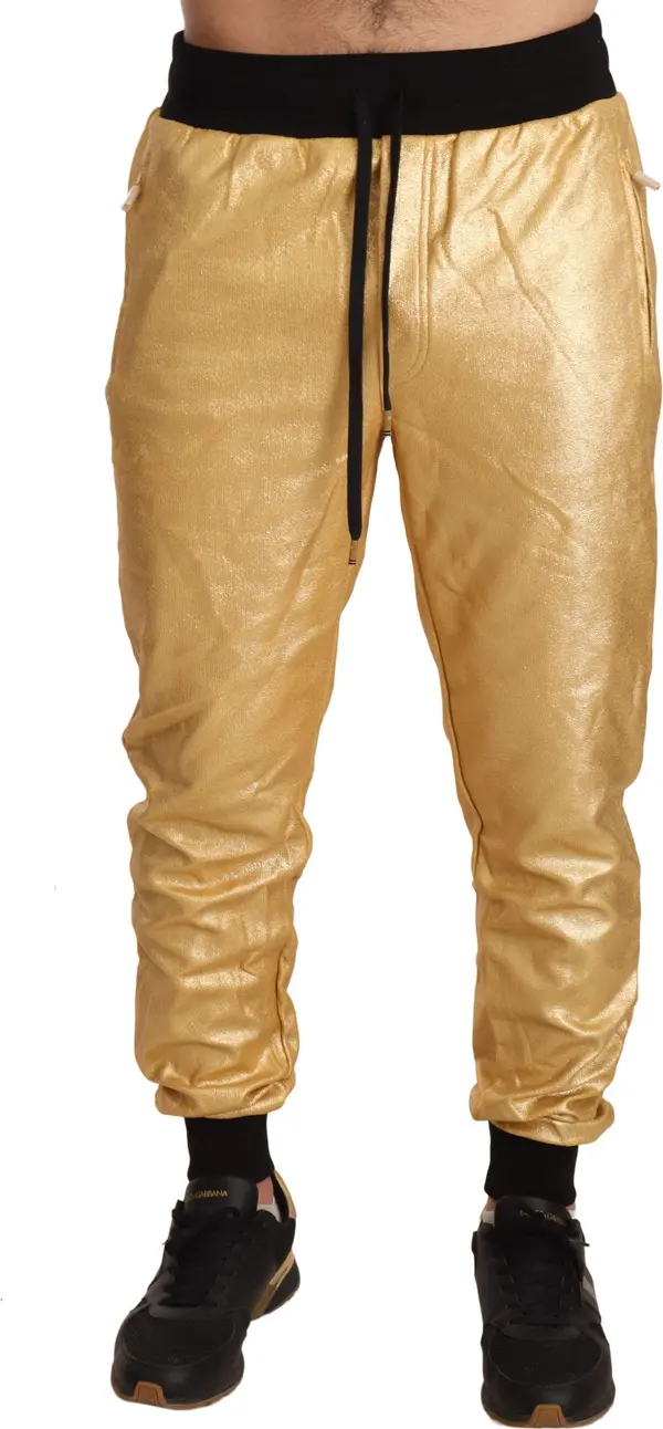 Gold Pig Of The Year Cotton Trousers Pants