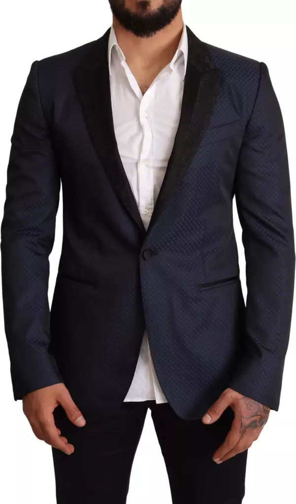 Blue Wool Slim Fit MARTINI Blazer Jacket