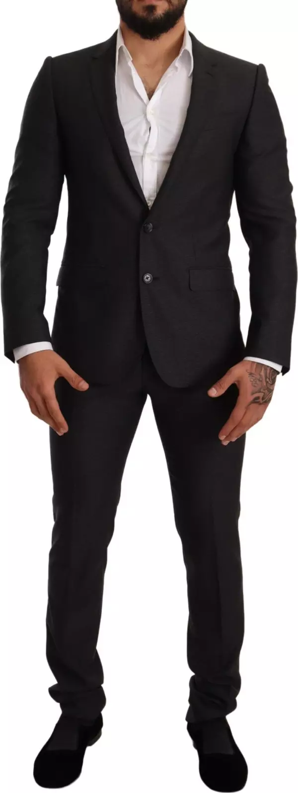Gray Wool MARTINI Slim Fit Set Suit