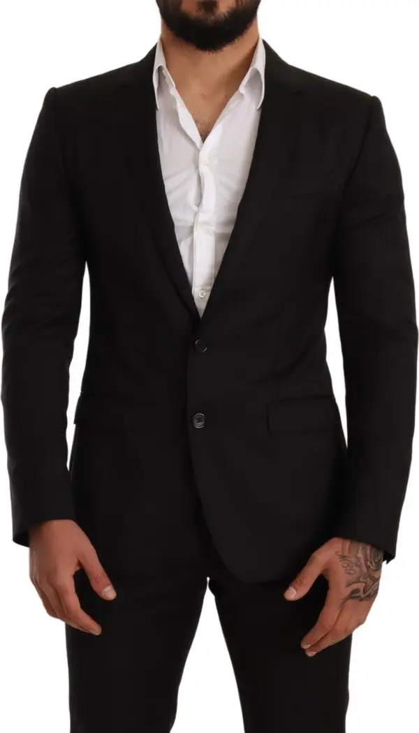 Black Check MARTINI SLIM FIT 2 Piece Suit
