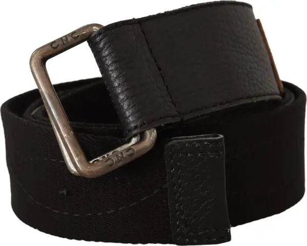 Black Cotton Ducati Metal Buckle Belt