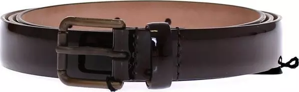 Brown Leather Logo Belt Cintura Belt