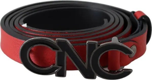 Red Reversible Leather Logo Belt