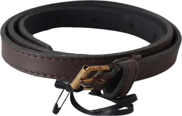 Brown Genuine Leather Skinny Fashion Dark