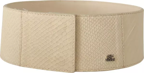 White Waxed Cotton Wide Fashion Belt
