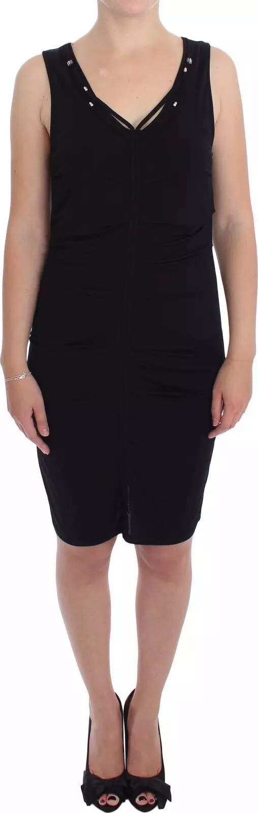 Black Stretch Wiggle Pencil Sheath Bodycon Dress