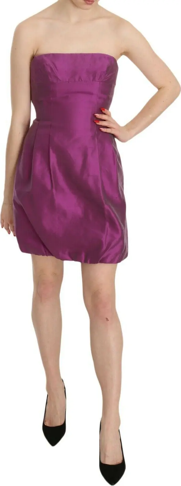 Pink Halter Backless Midi Plain Dress