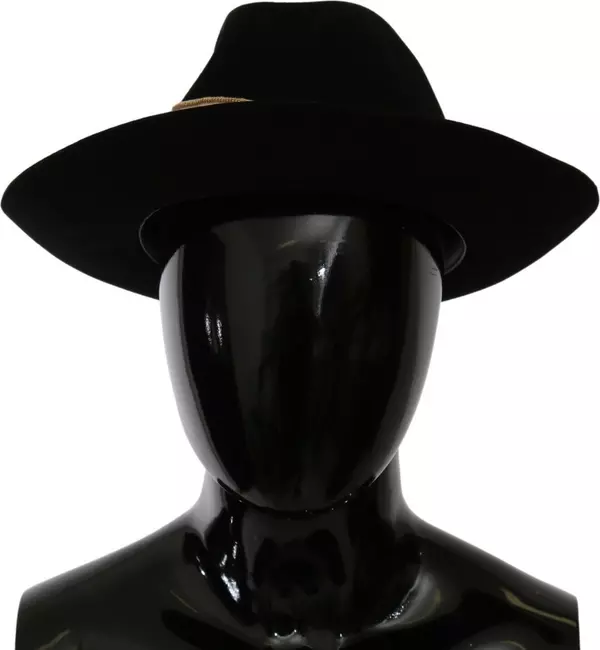 Black Lapin Amor Gignit Wide Brim Panama Hat