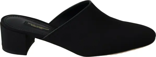 Black Grosgrain Slides Sandals Women Shoes