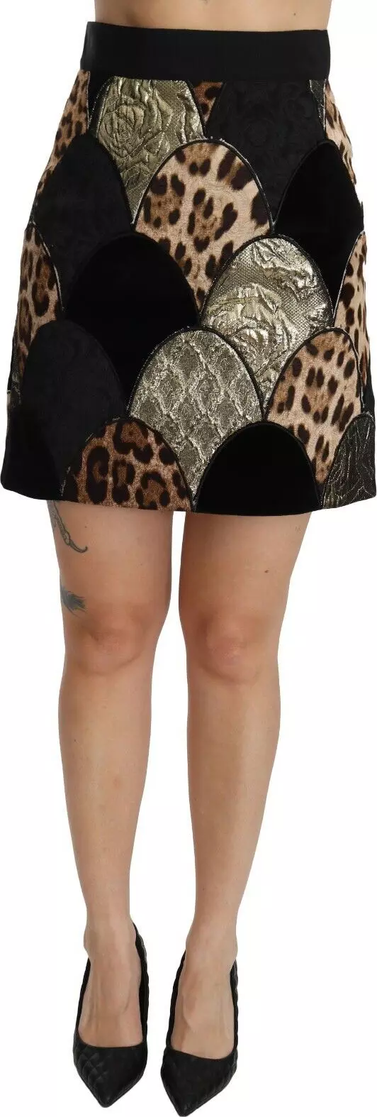 Multicolor Leopard Print High Waist Mini Skirt