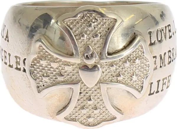 Silver Cross Womens 925 Sterling Ring