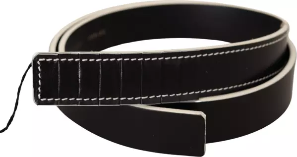 Black White Leather Fashion Waist Belt