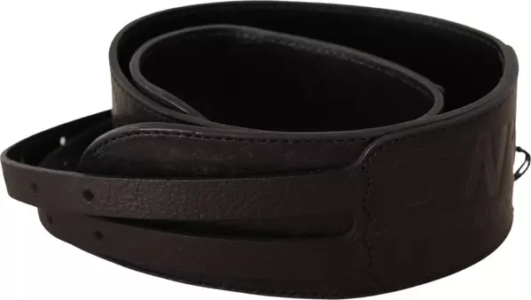Dark Brown Leather Double Buckle Belt