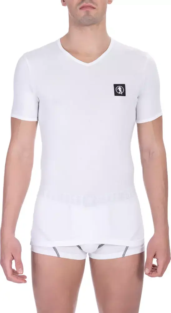 White Cotton Men T-Shirt