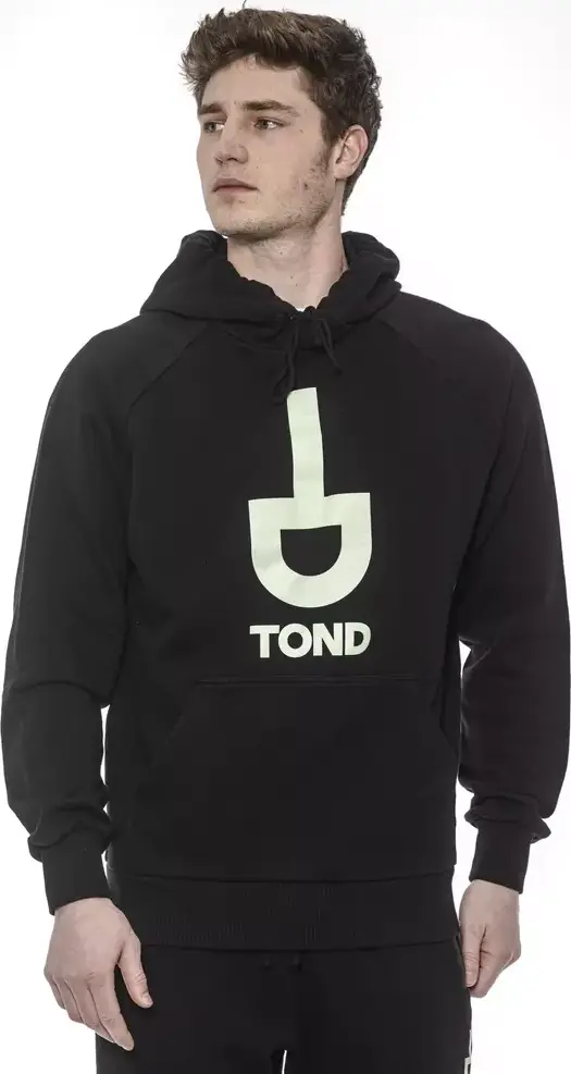 Black Cotton Men Sweater