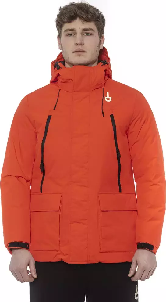 Red Polyester Men's Jacket