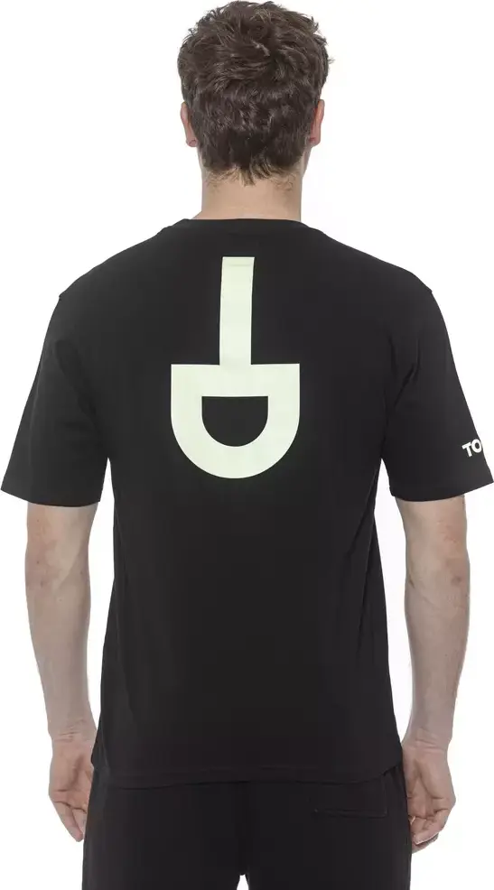 Black Cotton Men T-Shirt