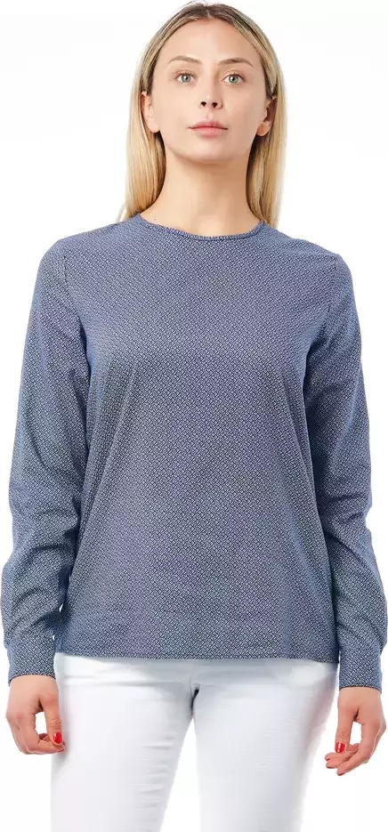 Blue Cotton Women Shirt