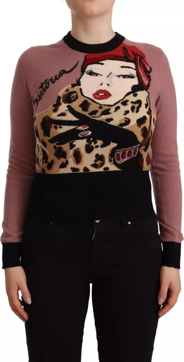 Pink Cashmere Crewneck Sartoria Pullover Sweater