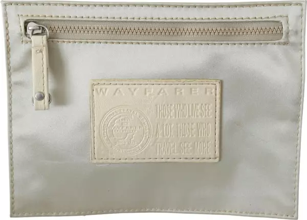 White Zippered Coin Holder Wallet