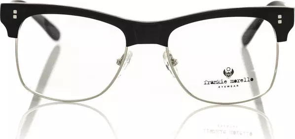 Black Metallic Men's Eyeglass Frame