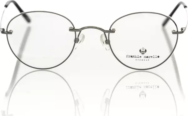 Gray Metallic Men's Eyeglass Frame