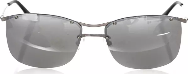 Silver Metallic Fibre Men Sunglass