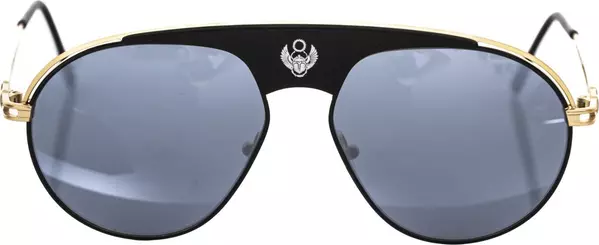 Black Metallic Men's Sunglass Shield