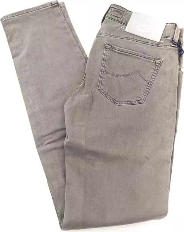 Gray Cotton Women Jeans