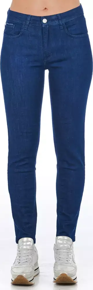 Blue Cotton Women Skinny Jean